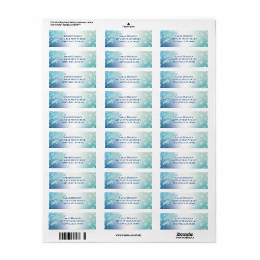 Baby shower van zeeen schildpadden onder het Zee Etiket (Full Sheet)