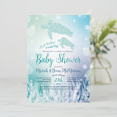 Baby shower van zeeen schildpadden onder het Zee Kaart (Staand voorkant)