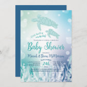 Baby shower van zeeen schildpadden onder het Zee Kaart (Voorkant / Achterkant)