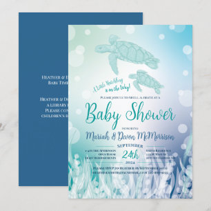 Baby shower van zeeen schildpadden onder het Zee Kaart