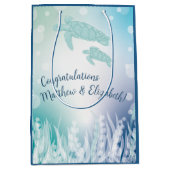 Baby shower van zeeen schildpadden onder het Zee Medium Cadeauzakje (Voorkant)