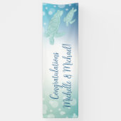 Baby shower van zeeen schildpadden onder het Zee Spandoek (Verticaal)