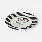 Baby shower van zoet Penguin Face Papieren Bordje (Gekanteld)