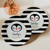 Baby shower van zoet Penguin Face Papieren Bordje