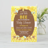 Baby shower van zoete bijen kaart (Staand voorkant)
