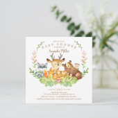 Baby shower van zoete bossen kaart (Staand voorkant)