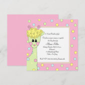 Baby shower van zoete Giraffe Kaart (Voorkant / Achterkant)