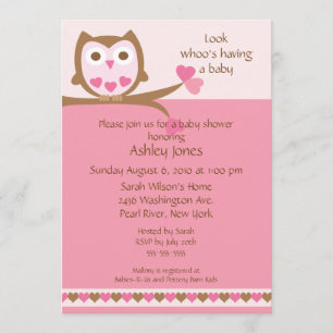 Baby shower van zoete hartsoorten kaart