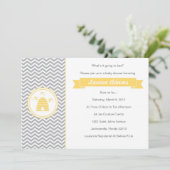 Baby shower van zoete honing kaart (Staand voorkant)