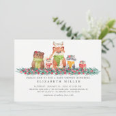 Baby shower van zoete kerst Woodland Kaart (Staand voorkant)