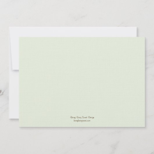 Baby shower van zoete kippen - Groen Kaart (Achterkant)