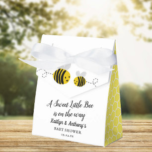 Baby shower van zoete kleine honingbijen bedankdoosjes