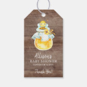 Baby shower van zoete kleine honingbijen voor vetr cadeaulabel (Voorkant)