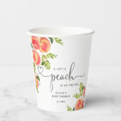 Baby shower van zoete kleine perziken papieren bekers (Achterkant)