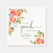 Baby shower van zoete kleine perziken servet (Voorkant)