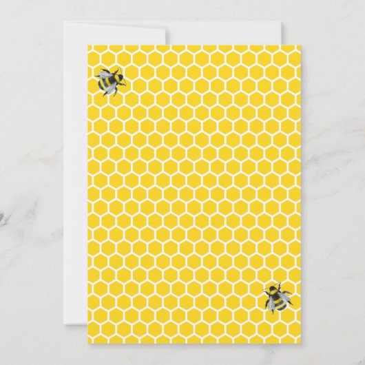 Baby shower van zoete  ouders-tot-bijen kaart (Achterkant)