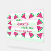 Baby shower van zoete watermeloenen acryl bord (Hoek)