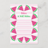 Baby shower van zoete watermeloenen advieskaart (Voorkant)