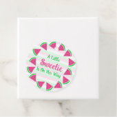 Baby shower van zoete watermeloenen bedankjes labels (In situ)