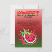 Baby shower van zoete watermeloenen bedankkaart (Voorkant)