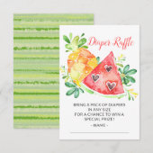 Baby shower van zoete watermeloenen informatiekaartje (Voorkant / Achterkant)