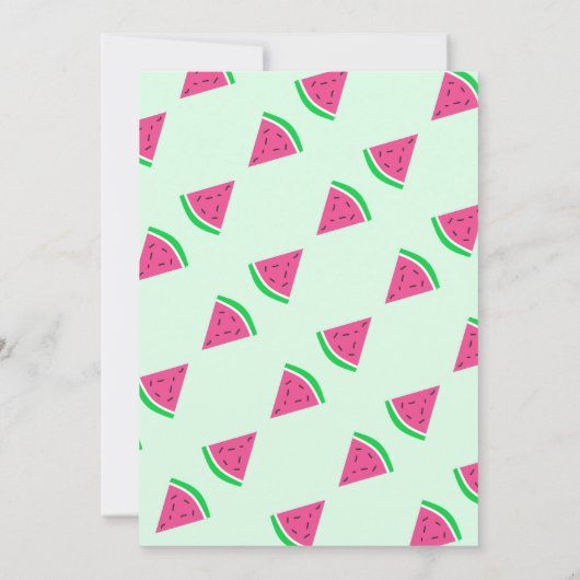 Baby shower van zoete watermeloenen kaart (Achterkant)