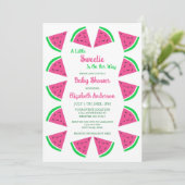 Baby shower van zoete watermeloenen kaart (Staand voorkant)
