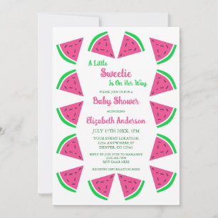 Baby shower van zoete watermeloenen kaart