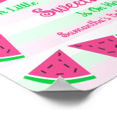 Baby shower van zoete watermeloenen poster (Hoek)