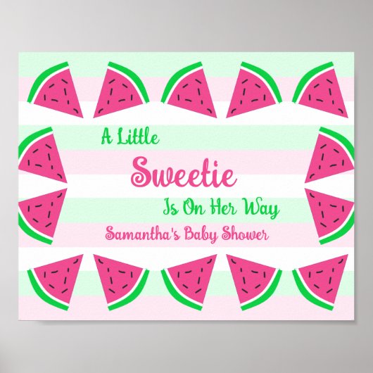 Baby shower van zoete watermeloenen poster (Voorkant)