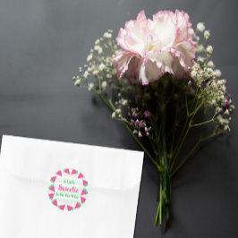 Baby shower van zoete watermeloenen ronde sticker