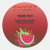 Baby shower van zoete watermeloenen ronde sticker (Voorkant)