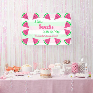 Baby shower van zoete watermeloenen spandoek
