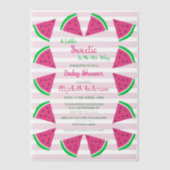Baby shower van zoete watermeloenen vellum uitnodigingen (Voorkant)