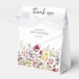 Baby shower van zoete wilde bloemen bedankdoosjes