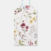 Baby shower van zoete wilde bloemen cadeaulabel (Achterkant)