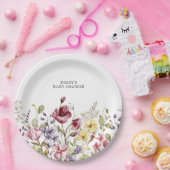Baby shower van zoete wilde bloemen papieren bordje (Feest)