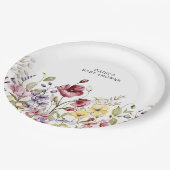 Baby shower van zoete wilde bloemen papieren bordje (Gekanteld)