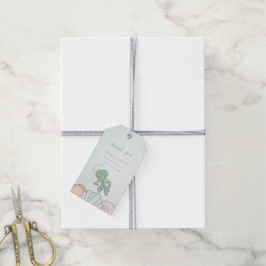 Baby shower van zoete Zeeen Cadeaulabel (Met Touw)