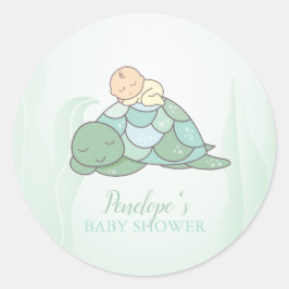 Baby shower van zoete Zeeen Ronde Sticker