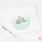 Baby shower van zoete Zeeen Ronde Sticker (Envelop)