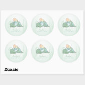 Baby shower van zoete Zeeen Ronde Sticker (Vel)