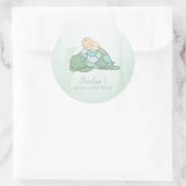Baby shower van zoete Zeeen Ronde Sticker (Tas)