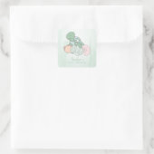Baby shower van zoete Zeeen Vierkante Sticker (Tas)