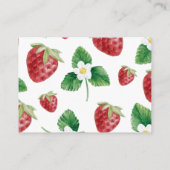 Baby shower van zomeraardbeien informatiekaartje (Achterkant)