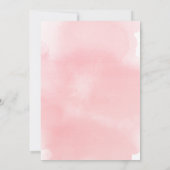 Baby shower van zomergeel en roze Floral Kaart (Achterkant)