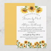 Baby shower van zonnebloempitten per post kaart (Voorkant / Achterkant)