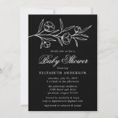 Baby shower van zwarte en witte ketting kaart (Voorkant)