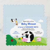 Baby shower van zwarte jongen: Kute zwarte en witt Kaart (Voorkant / Achterkant)