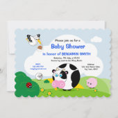 Baby shower van zwarte jongen: Kute zwarte en witt Kaart (Voorkant)
